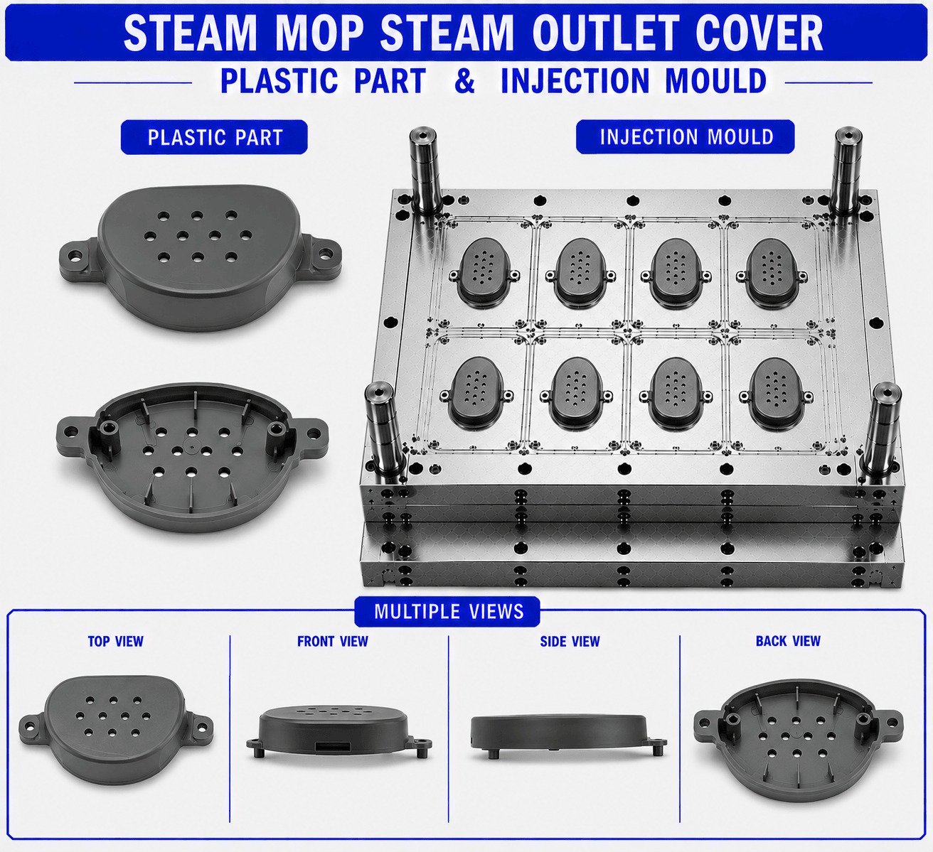 Steam Mop Plastic Steam Outlet Cover Mould and Moulding Service